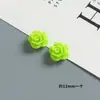 Accesorios de Resina de Rosa Artificial Coloridos de 12 mm Material para Manualidades Pegamento de Crema Funda de Teléfono Celular Agujero Zapato Pasador de Pelo Joyería