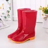 Botas de Lluvia de Terciopelo Desmontables para Otoño e Invierno para Mujer, Modernos Zapatos de Agua de Media Longitud Antideslizantes y Resistentes al Desgaste para Mujer, Zapatos de Goma, Botas de Agua para Adultos