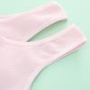 Ropa interior de desarrollo de algodón de doble cara al por mayor para niñas estudiantes de primaria, top de tubo de algodón de tirantes anchos para niñas, chaleco pequeño anti-golpes