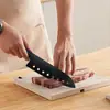 Faca de Chef Antiaderente de Grau Alimentício Faca de Sushi para Cortar Peixe e Carne Aço Inoxidável 7 polegadas Faca de Chef com Oito Furos