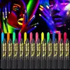 6/10/12 Cores Lápis UV Glow Tinta Facial Pintura Corporal Facial Festival Pintura Facial que Brilha no Escuro