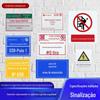 Placas de Advertência Refletivas de Alta Velocidade, Placas de Proibição de Segurança para Pátios de Fábrica, Sinalização em Placa de Alumínio PVC