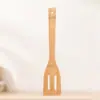 Espátula de Bambu com Cabo Longo, Espátula de Bambu para Panelas Antiaderentes, Espátula Especial para Cozinhar, Conjunto de Colher e Espátula para Cozinhar, Colher de Arroz de Bambu com Logotipo Personalizado