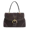 Bolsa de Mão de Camurça Usada para Mulheres, Nova Tendência Outono/Inverno 2025 Moda de Luxo Pequena Quadrada Versátil Bolsa Transversal