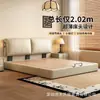 Cama de couro moderna minimalista ultrafina para quarto principal cama de couro de 1,8m para apartamentos pequenos cama de solteiro de 1,5m com encosto macio