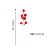 12 Ramas de Bayas Artificiales Rojas Premium para Decoración de Año Nuevo, Frutas Rojas de la Fortuna, Accesorios para Cubo de Bendiciones al por Mayor