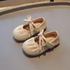 Zapatos para Niña Primavera y Otoño Estilo Coreano Lazo Zapatos de Cuero para Niños Zapatos de Princesa para Bebé Suela Suave Zapatos de Una Sola Pieza Niños Medianos y Pequeños Zapatos Tipo Mocasín