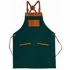 Delantal exclusivo de lona patchwork transfronterizo, nuevo estilo para cafeterías, ropa de trabajo, catering, barbacoa, personalizable con logo