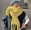 Cachecol de mohair de cor sólida feminino 2024 outono e inverno novo trança grossa inverno xale estudante cachecol atacado