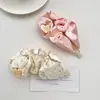 Presilha Banana de Cetim com Bolinhas Nuvem para Penteado Completo na Parte de Trás da Cabeça, Presilha de Rabo de Cavalo que Aumenta a Altura, Acessório de Cabelo, Ornamento de Cabelo Estilo Coreano para Meninas