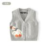 Lindo Patito Clase a Chaleco para Bebé, Estilo Primavera y Otoño, Chaleco de Punto Bordado de Color Sólido para Niños, Ropa de Abrigo