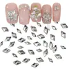 Atacado Mini Rombo Branco Fundo Plano Diamante Joia para Nail Art Popular DIY Floco de Neve Diamante Decorativo de Unha Usável
