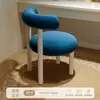 Taburete de Maquillaje para Uso en Casa en Habitaciones de Niñas, Taburete de Tocador de Lujo Ligero de Gama Alta, Silla de Manicura de Moda de Alto Valor con Respaldo