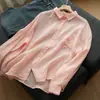 Camisa Blanca de Lino con Protección Solar Estilo Old Money para Mujer, Camisa Holgada de Algodón y Lino de Verano, Cárdigan, Top Minimalista de Ramio de Alta Gama