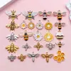 Colgante de Abejita de Aleación con Goteo de Aceite Tachonado de Diamantes Accesorios de Joyería Estilo Coreano Pendientes Collar Llavero Colgante de Animal DIY