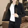 Chaqueta Casual Versátil de Moda para Hombre Primavera/Otoño 2026, Bloques de Color, Ligera, Manga Larga