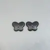 Botão de Camisa de Tricô Colorido de Borboleta com Dois Furos Roupas Infantis Botão Decorativo Borboleta de Plástico Pintado por Spray Botão de Forma Irregular