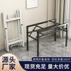 Marco de Mesa Plegable Hierro Patas de Mesa de Comedor Marco Soporte de Hierro Marco de Escritorio para Oficina en Casa Soporte Largo de Mesa Negro Versión Engrosada