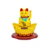 Lingote solar gato de la suerte caja registradora suerte escritorio pequeños adornos decoración del hogar gato que se mueve tienda gato de la suerte