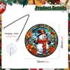 TYU549-568 Colgante Navidad Yeti Acrílico Cadena de Hierro Colgante Vacaciones Ventana Porche Adorno Decorativo