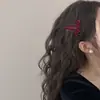 Pinza para el pelo de lazo de terciopelo de alta calidad para mujer, dulce, Año Nuevo, rojo, para flequillo lateral, pelo suelto, clip BB, accesorios para el cabello