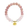 Pulsera de Cristal Rosa Natural Guan Yu Pulsera de Cristal de Fresa Pulsera de Dragón Auspicioso Joyería del Año del Dragón Venta al por Mayor Dropshipping S4022307