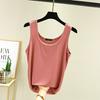 Modal Cotton Plus Fertilizer Plus Size Double U-Neck Vest Sling Base Shirt Feminina 2021 Primavera e Verão Novo