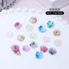 Nova Joia para Unhas Artísticas de Lótus Degradê Duas Cores Borrada DIY Grampo de Cabelo Acessórios de Cabelo Flor Pequena Acessórios de Unha Usáveis