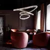 Lujoso candelabro de cristal estilo ligero para sala de estar de villa, juego de 6 piezas para iluminación de escalera de dúplex, luz principal de loft de diseñador, hierro forjado