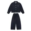 Traje de Mezclilla para Niñas Primavera 2026 Nueva Moda Otoño-Primavera Estilo Coreano Conjunto de Dos Piezas para Niñas Mayores
