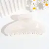 Nuevo Pinza para el Cabello de Moda Estilo Coreano Color Sólido Semicírculo, Pinza Tiburón Simple Degradada para la Parte Trasera de la Cabeza, Pinza para el Cabello para Salir y Peinar el Cabello