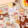 Serie Diaria de Dibujo Suave Estilo Retro Mascota Impermeable Comida y Juguete Paquete de Pegatinas Material para Diario Transfronterizo Paquete de Pegatinas