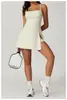 Vestido esportivo anti-corrida novo, europeu e americano, com base leve, respirável, para golfe ao ar livre, costas bonitas, ioga, esportes, tênis, saia