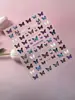 Yitu Adesivos para Unhas Artísticas Borboleta Realista em Relevo Estilo Outono e Inverno Brilhantes Populares Populares Adesivos Decorativos Yt7259