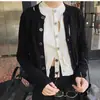 [En Stock] Cárdigan de Punto Ajustado VC para Mujer, Nuevo Abrigo de Otoño Estilo Coreano, Top de Personalidad Desgastado