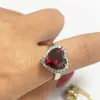 Regalo de San Valentín Daga de Amor de Cristal Rojo Collar en Capas Rojo Rosa Amor Oro Plata Nuevo