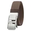Cinto Tático de Lona Masculino Baluma Alta Elasticidade Clássico de Nylon com Fivela Automática Moda Versátil Estilo de Negócios