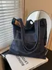 Bolsa de Jeans Transfronteiriça para Mulheres, Grande Capacidade, Novo Modelo 2026, Bolsa de Ombro Versátil, Sensação Casual de Alto Padrão, Bolsa Tote Clássica