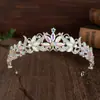 Tocados de Corona Nupcial Transfronterizos, Accesorio para el Cabello de Metal, Corona Barroca, Diadema de Cristal, Tocados de Boda de Alta Gama al por Mayor