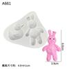 Orelhas de coelho arco desenho animado coelho patinho molde de silicone decoração de cozimento chocolate flip açúcar decoração acessórios