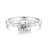 Anillo de Plata S925 Transfronterizo con Moissanita Colorida de Cabeza de Toro, Lujo Ligero con Sensación de Alta Gama, Simple y Elegante, Realza el Tono de Piel, Anillo de Moda para Mujer de Plata Pura