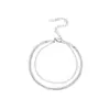 Estilo Coreano Ins Moda Nuevo Diseño Pequeño de Nicho Cadena Plana Doble Capa Serpiente Estilo Frío Personalidad Pulsera Joyería con Sensación de Alta Gama