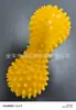 Pelota de masaje de cacahuete con púas de PVC, pelota de fascia para entrenamiento de rehabilitación, para alivio del dolor de pies, hombros y cuello, pelota de erizo para yoga