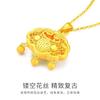 Jiufengxiang Prata Banhada a Ouro 999 Cadeado da Fortuna Pingente Dourado Colar de Segurança Feminino para Adultos Estilo Sino de Bebê Clássico