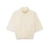 Comercio Exterior Transfronterizo Ropa de Mujer al por Mayor 2026 Nuevo Primavera y Verano Cuello Alto Hombro Acolchado Cintura Ceñida Top de Punto 9598013
