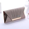 Vestido Bolsa de Noite Bolsa de Paetês Plissada Casual Feminina da Moda Bolsa de Clip Bolsa de Noite de Mão Ombro Transversal Corrente