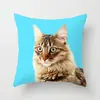 Funda de almohada moderna simple linda con estampado de gato y perro Cojín lumbar de oficina funda para cojín de respaldo de coche una variedad de opcionales