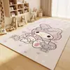 Alfombra antideslizante de dibujos animados para sala de estar, alfombra de lectura para niña, resistente a la suciedad, lavable, alfombrilla para mesita de noche de dormitorio, uso doméstico en habitación infantil