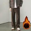 Calça banana estilo americano, calça esportiva casual de cintura média para outono para homens, nova, de corte solto, com bom caimento, perna reta, comprimento total, moletom, moderna