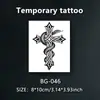 Pegatinas de Tatuaje Temporales Cruz de Frontera Cruz y Serpiente Dragón Herbales para Hombres y Mujeres Tatuajes Tradicionales en Brazos Duraderos Impermeables 7~15 Días